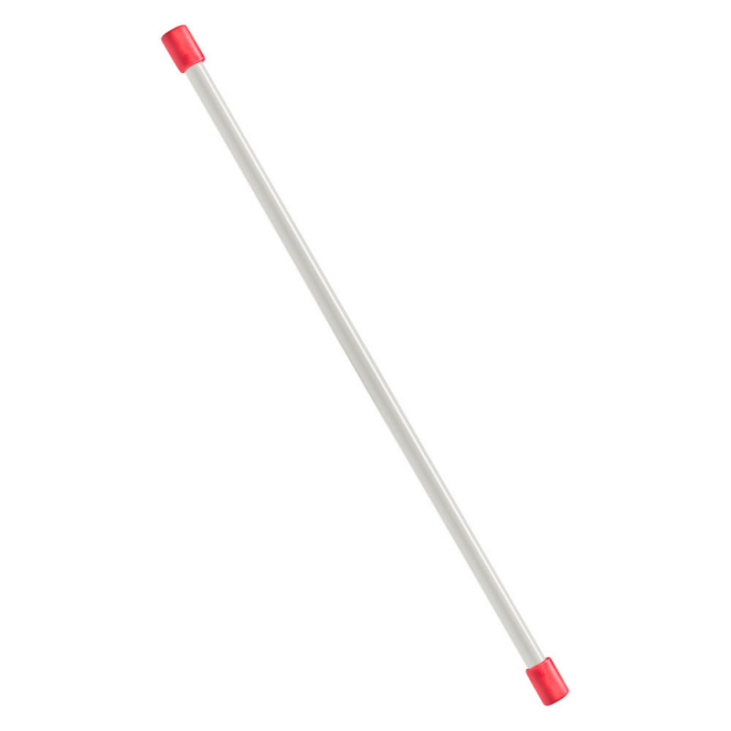 Палка гимнастическая (бодибар), MR-B01, вес 1кг, дл. 100 см, стальная труба, белый