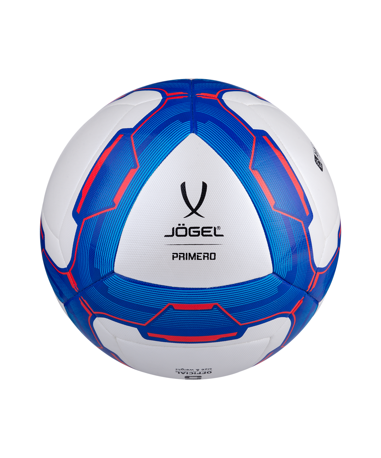 Мяч футбольный JOGEL Primero №4, белый/синий/красный