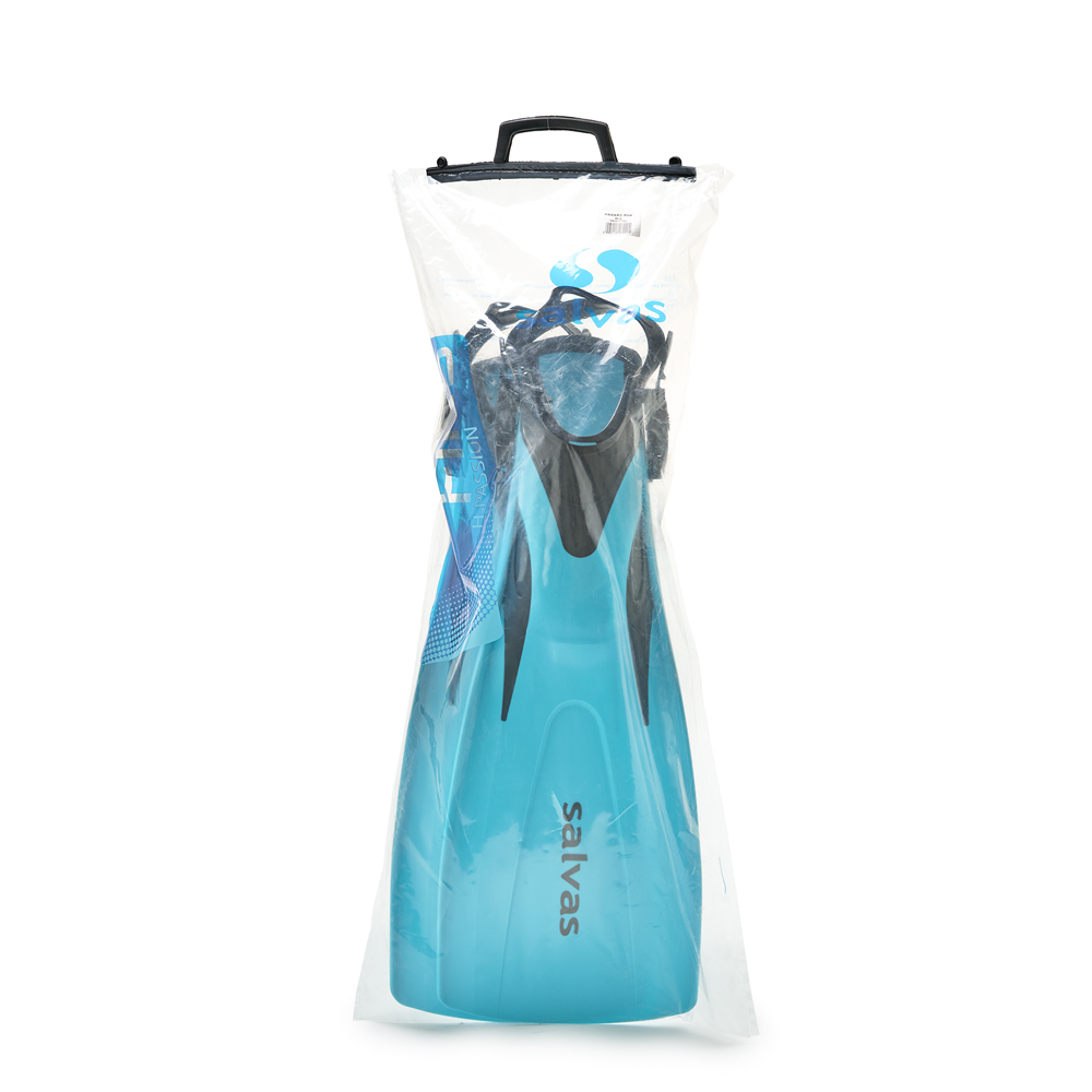 Ласты для плав. Salvas Hazard Plus Fin, BA160MLQQSTS,TPR и Novaflex, р.M/L, голубой