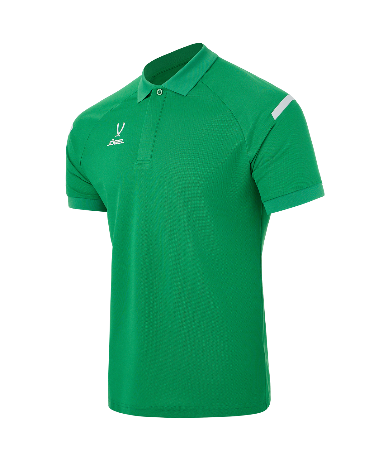 Поло JOGEL CAMP 2 Poly Polo, зеленый/белый