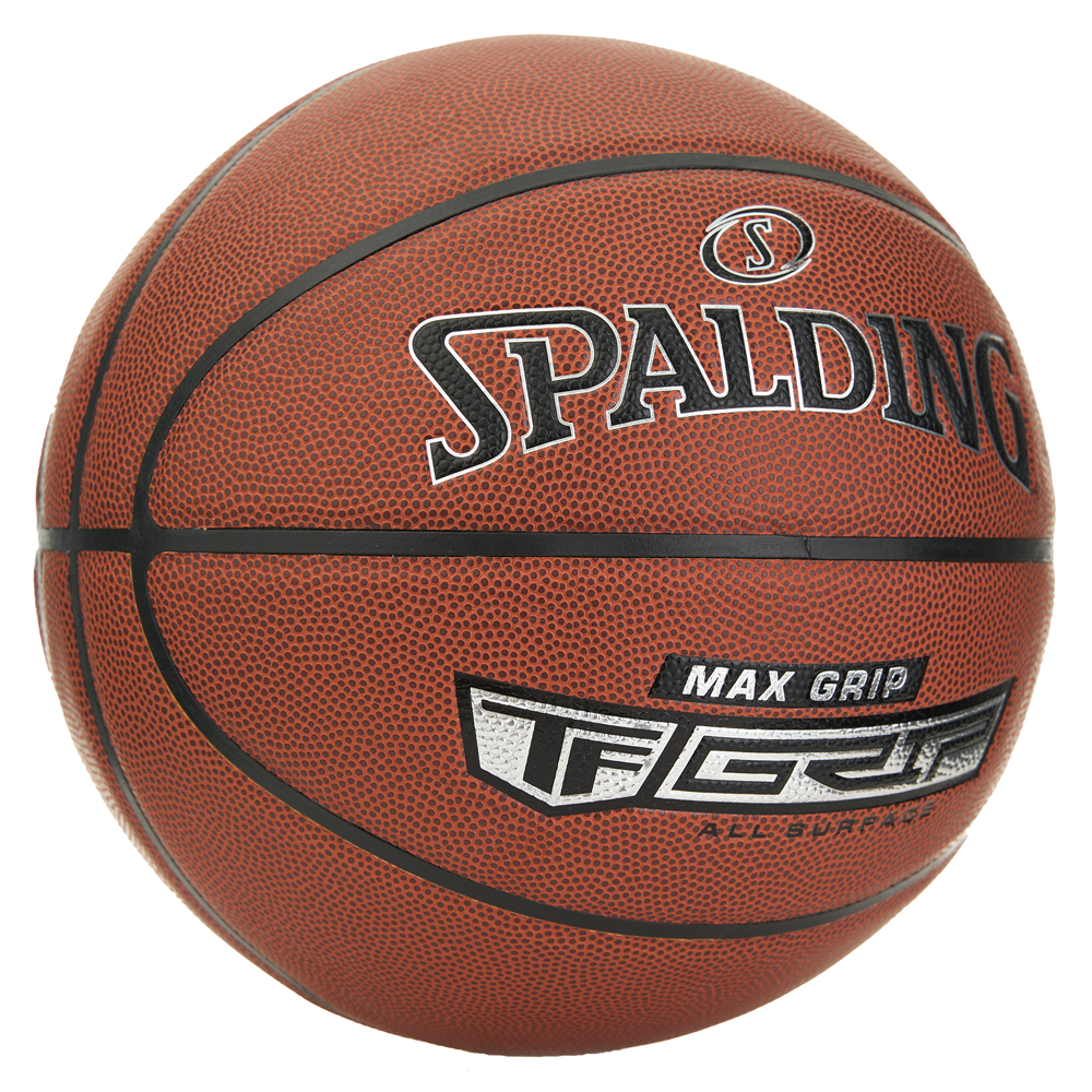 Мяч баск. SPALDING TF Max Grip  76873Z, р.7, композит. кожа (ПУ), коричнево-черный