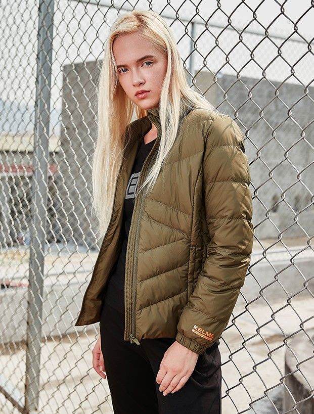 Пуховик KELME Women's Light Down Jacket Dark Green