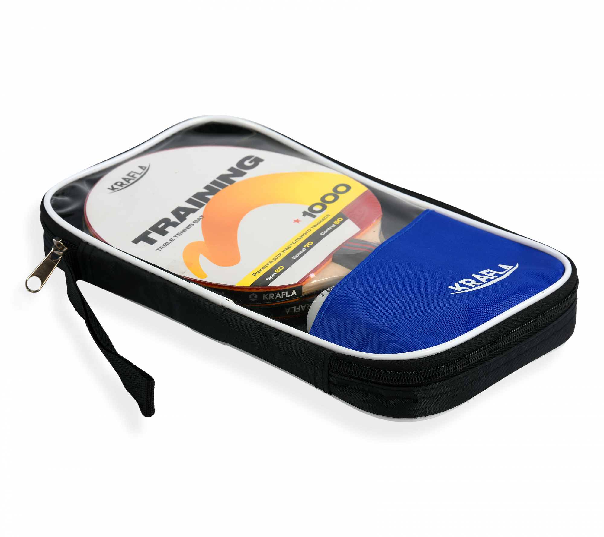 Набор для настольного тенниса KRAFLA S-T1000 (ракетки 2шт., мяч 3шт., чехол)