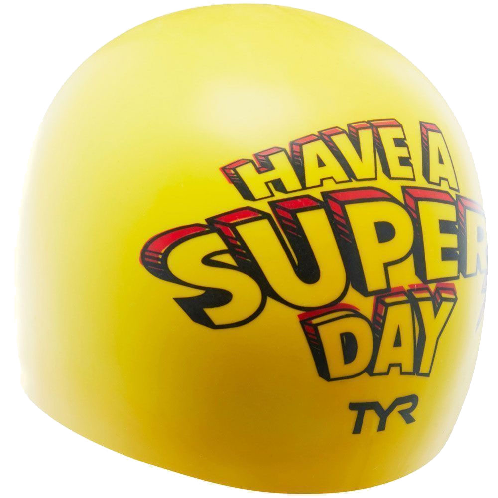 Шапочка для плав. TYR Super Day Swim Cap, LCSSPRDY-720, ЖЕЛТЫЙ, силикон