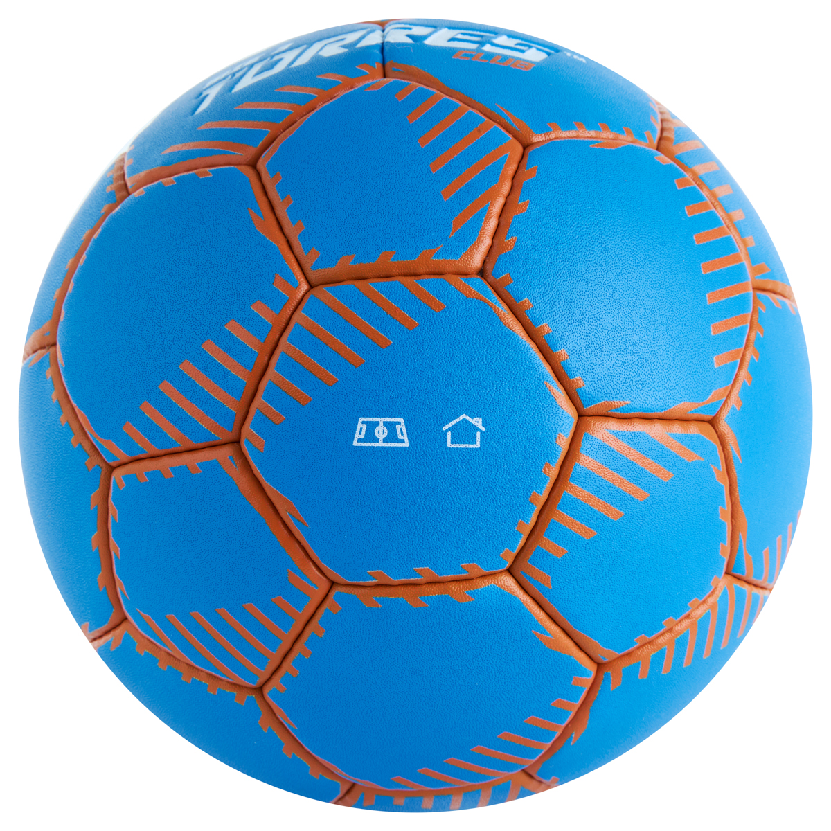 Мяч ганд. TORRES Club, H32441, р.1, ПУ, 5 подкл. слоев, руч. сшивка, синий