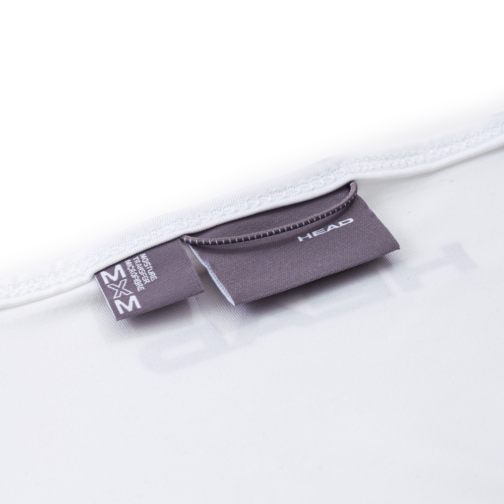 Футболка женская HEAD Club 22 T-Shirt W 814431-WHDB-M, р.M, 92% полиэстер, 8% эластан, белый