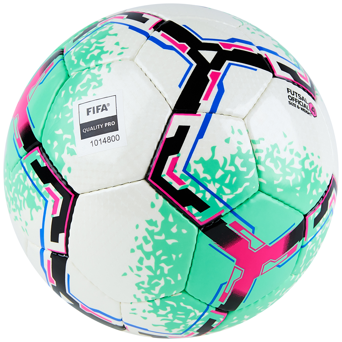 Мяч футзал. VISION SALA+, FIFA Quality Pro, FS324084 р.4, 32 п. PU, 4 подкл.сл, руч.сшив.,бело-зелен
