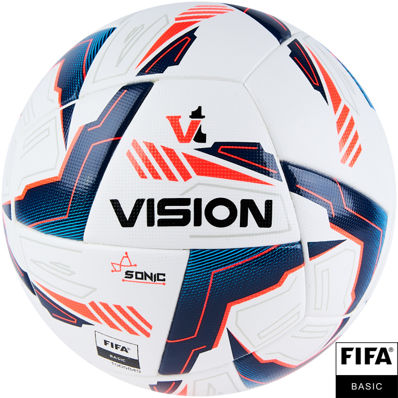 Мяч футб. VISION Sonic, FV324065,р.5, 24 пан.,FIFA Basic,PU, термосш.,бело-синий