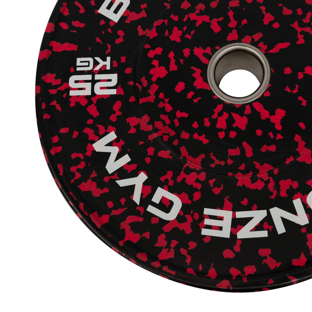 Диск бамперный BRONZE GYM камуфляж красный 25кг