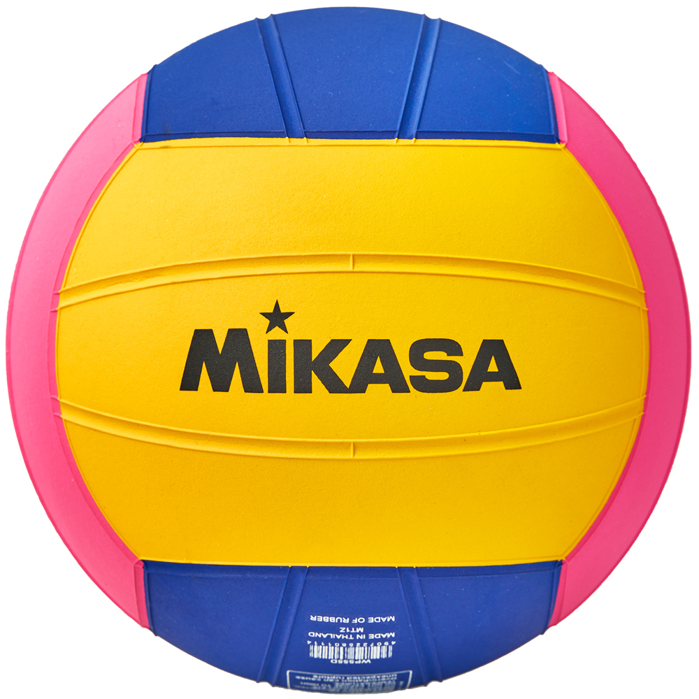 Мяч для водного поло MIKASA WP555D р.5, муж, резина, вес 400-450гр. дл. окр 68-71см, жел-син-роз