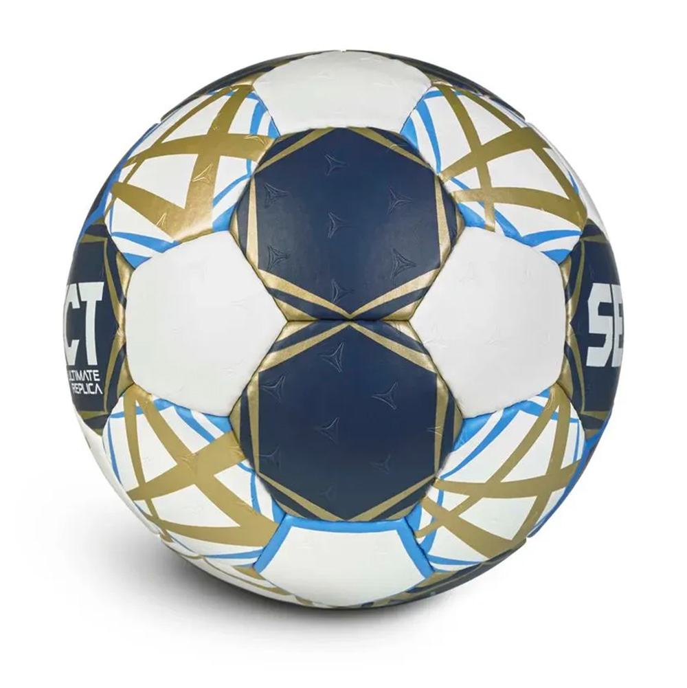 Мяч ганд. SELECT Ultimate Replica v25, 1671854209, р.2 (Jr), EHF Appr, ПУ, руч.сш, тсине-бело-золот.