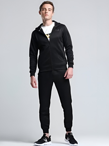 Олимпийка KELME Men's Hooded Knitted Jacket Suit Black