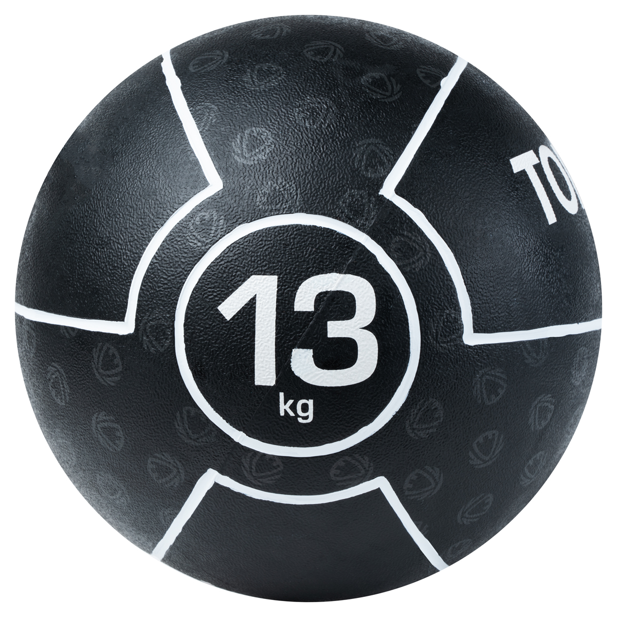 Медбол TORRES 13 кг, AL002313, резина, диаметр 27,5 см, черно-белый