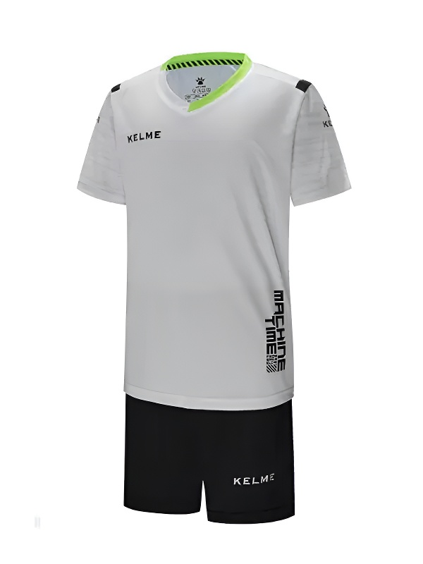 Детская футбольная форма KELME Short Sleeve Football Set Kids (White/Black)