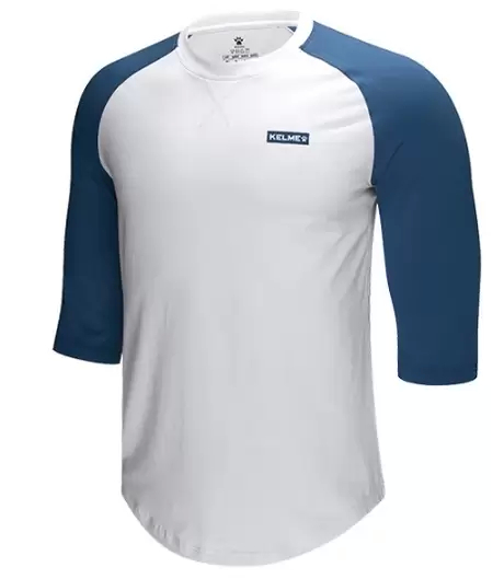 Футболка KELME Men's 3/4 Sleeve T-Shirt (White/Blue)