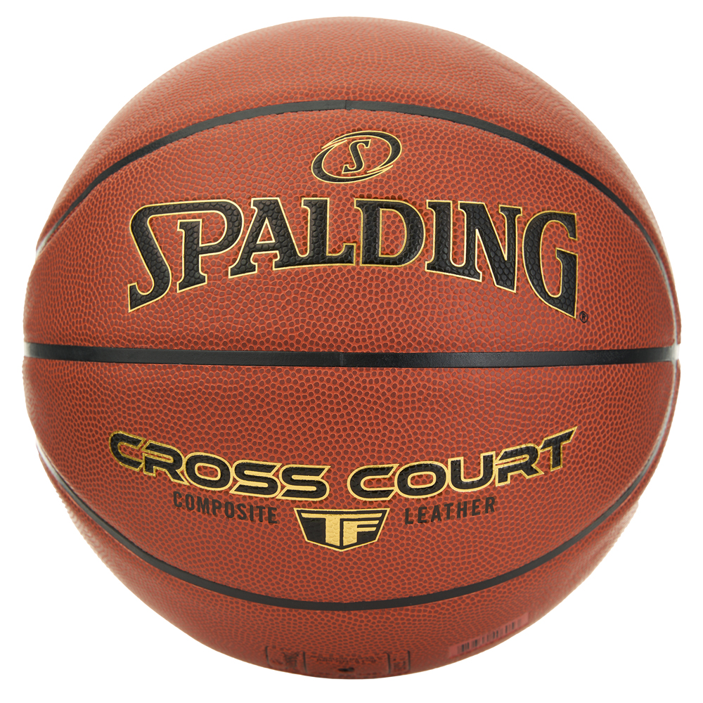 Мяч баск. SPALDING TF Cross Court  76931Z, р.7, композит. кожа (ПУ), коричнево-черный