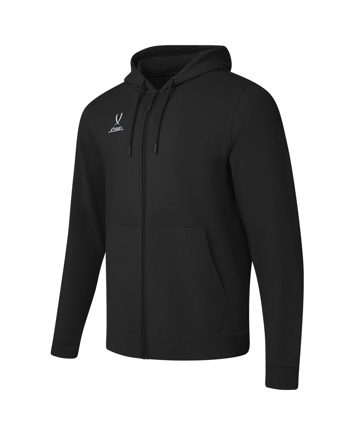 Флисовое худи на молнии JOGEL ESSENTIAL Cotton Fleece FZ Hoodie, черный