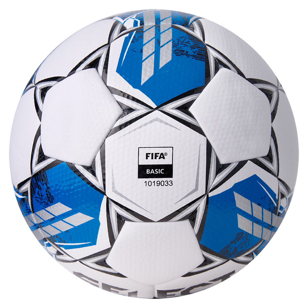 Мяч футб. SELECT Team DB V25, 0865560022, р.5, FIFA Basic, 32 пан, гл.ПУ, гибридн.сш., бело-синй