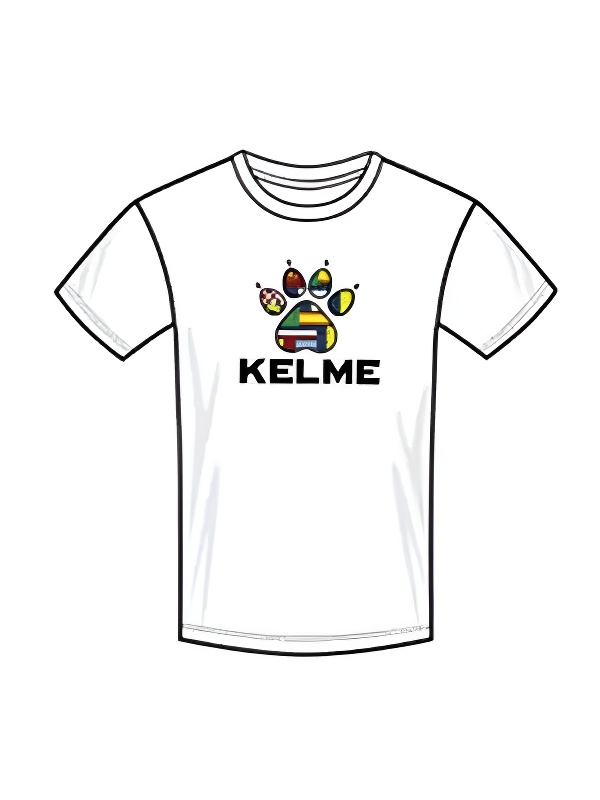 Детская футболка KELME Children's Knitted Round Neck T-Shirt White