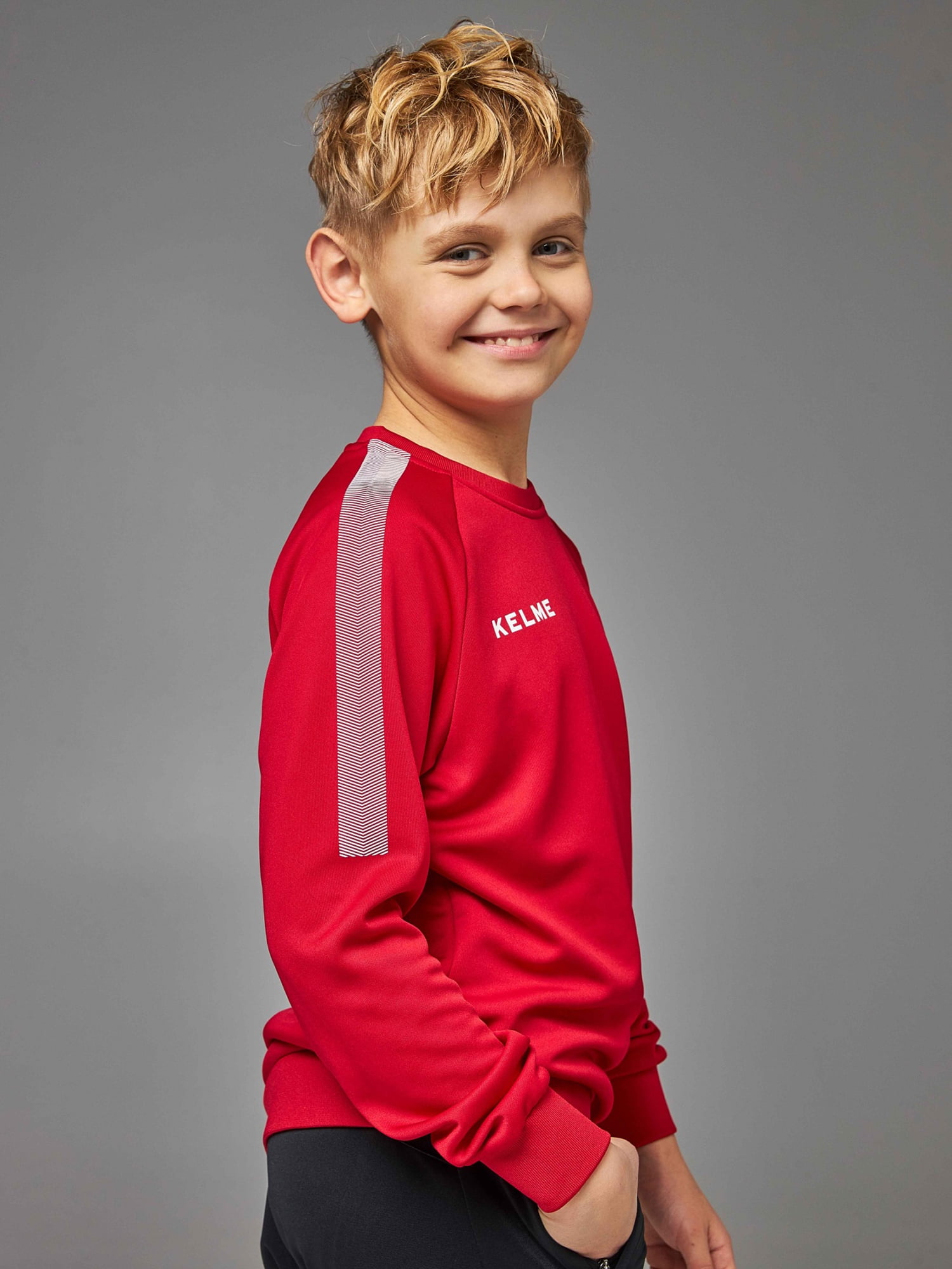 Детский свитшот KELME Knitted Round Neck Sweater Red