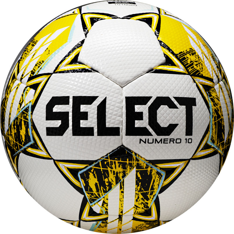 Мяч футб. SELECT Numero 10 V23, 0574060005, р.4, 32п, ПУ, руч. сш, бело-желтый