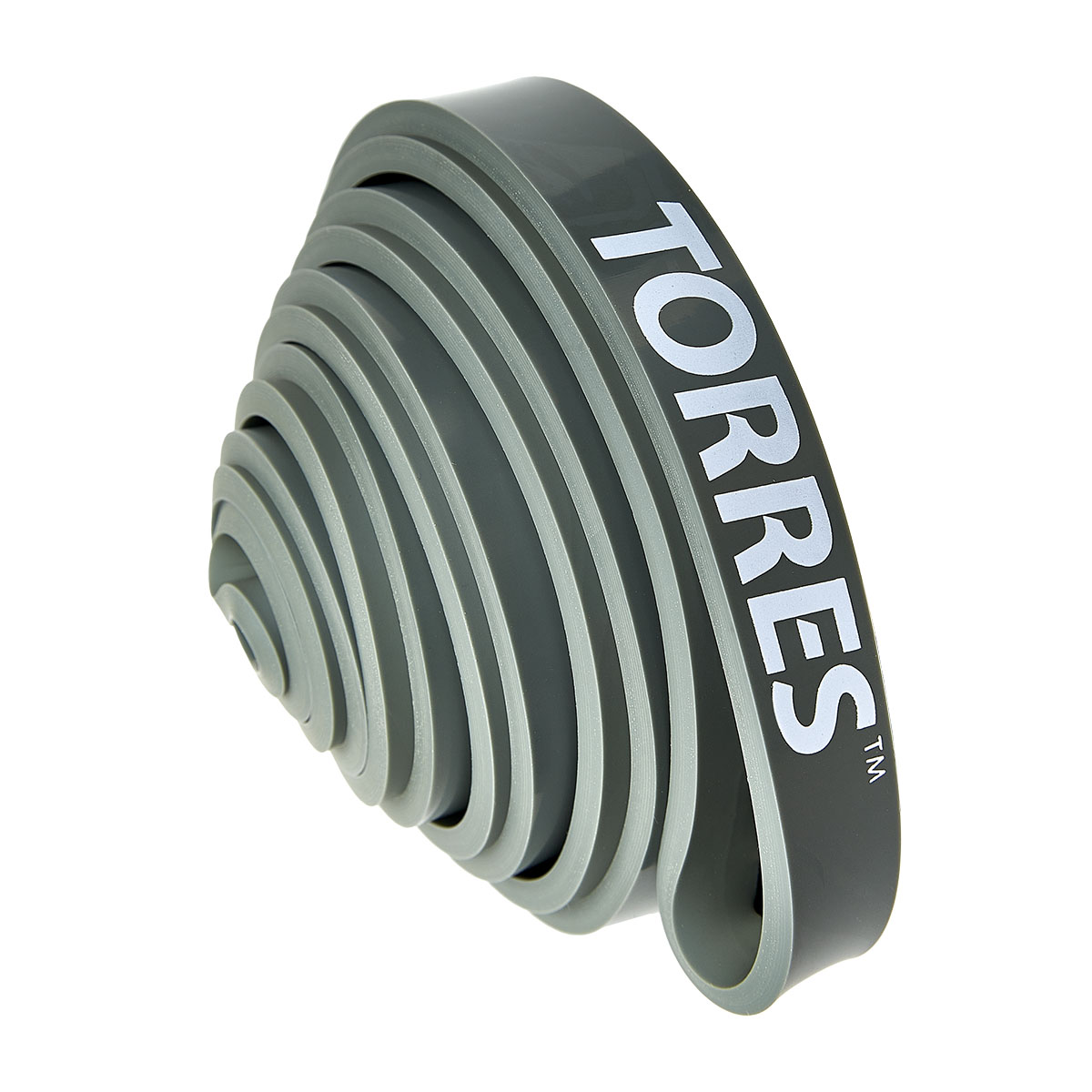 Эспандер TORRES латексная петля, AL0047, длина 208 см, шир. 1,7 см,сопротивление 25, кг,серый