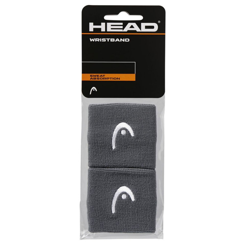 Напульсники HEAD 2,5", 285050-AN, ширина 7см, 90% нейлон, 10% эластан, пара, темно-серый