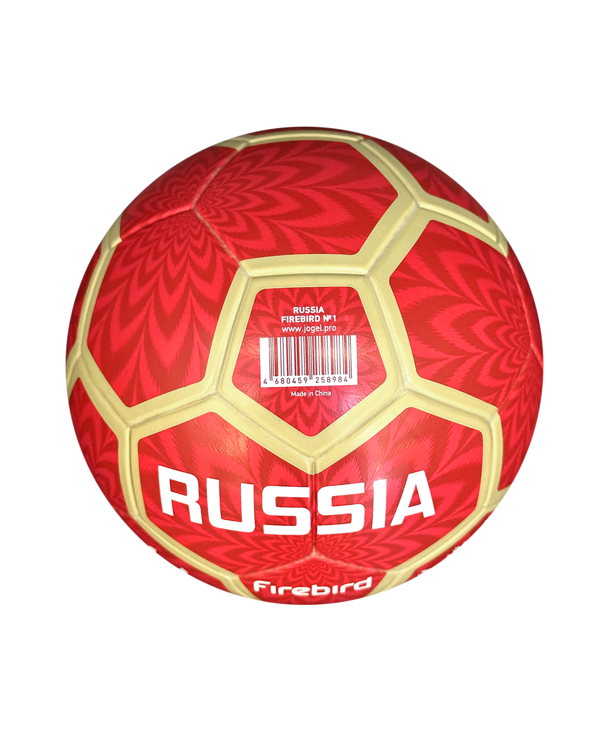 Мяч футбольный JOGEL Russia Firebird №1, размер 1