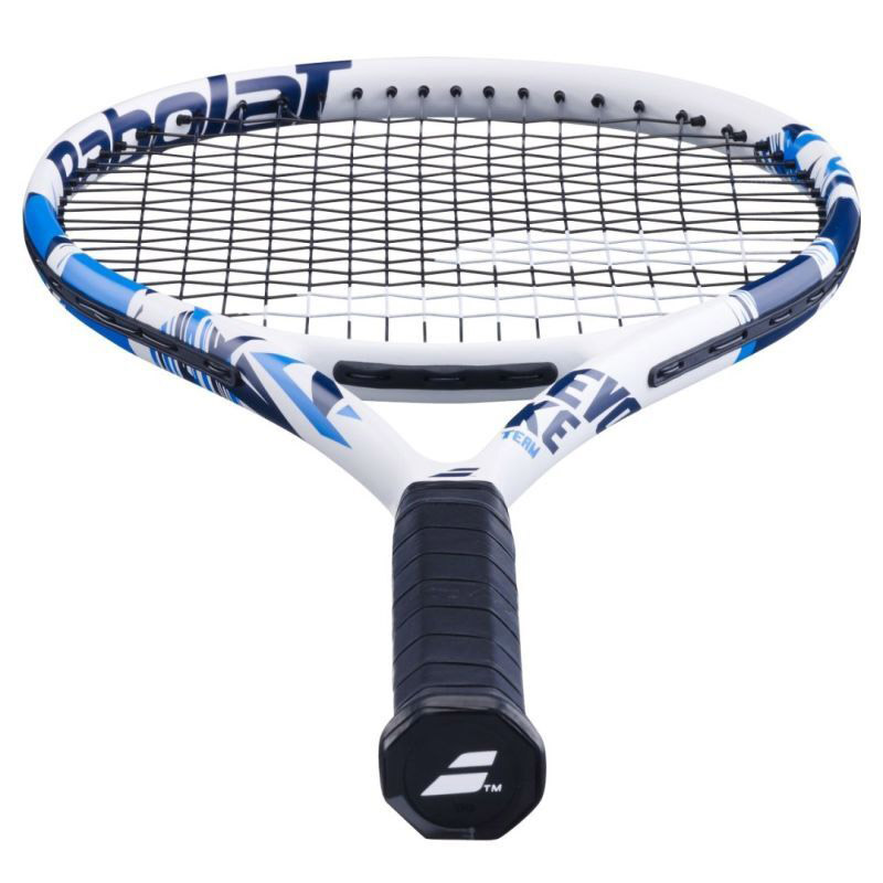 Ракетка б/т BABOLAT Evoke Team Gr2, 121245, для любит., графит,со струнами, бело-синий