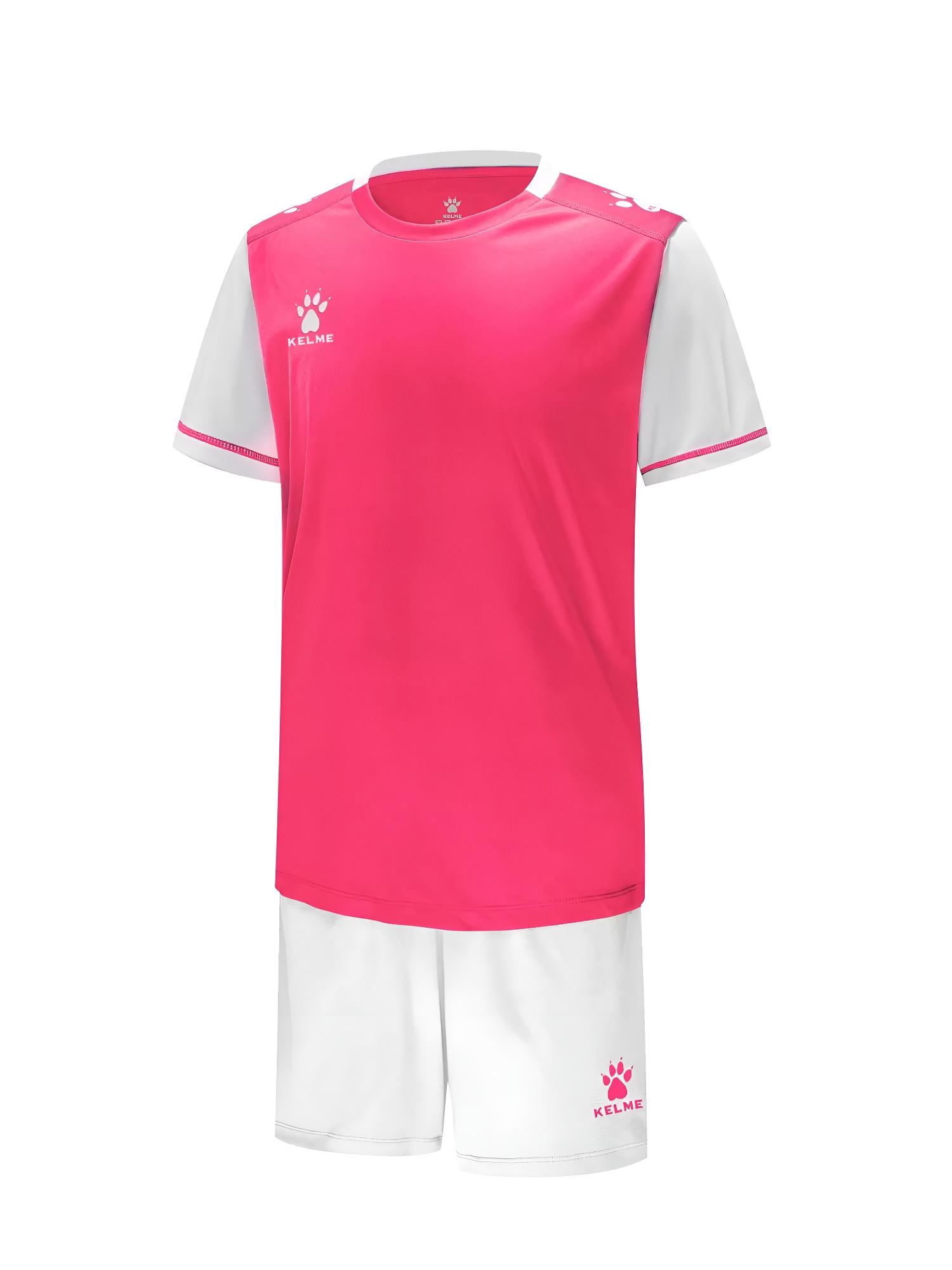 Детская футбольная форма KELME Short Sleeve Football Set Kids (Pink/White)