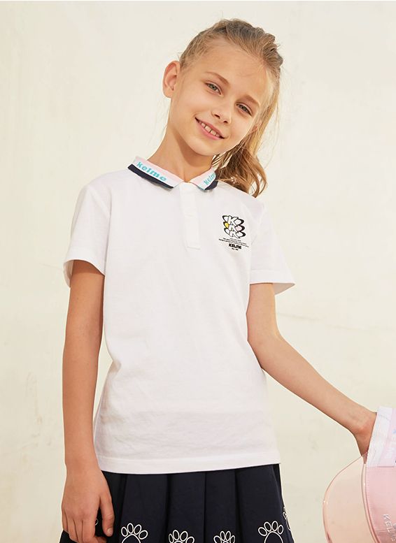 Футболка-поло KELME Short Sleeve Polo Shirt Kid White