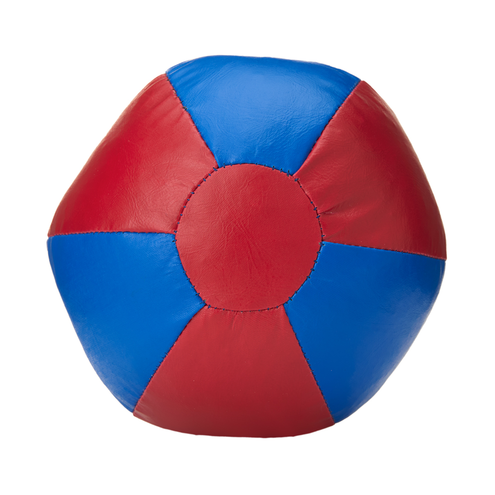 Медбол 3C144-K64, 2кг, иск.кожа, наполнитель резиновая крошка, диам. 19 см, маш сшивка, сине-красный