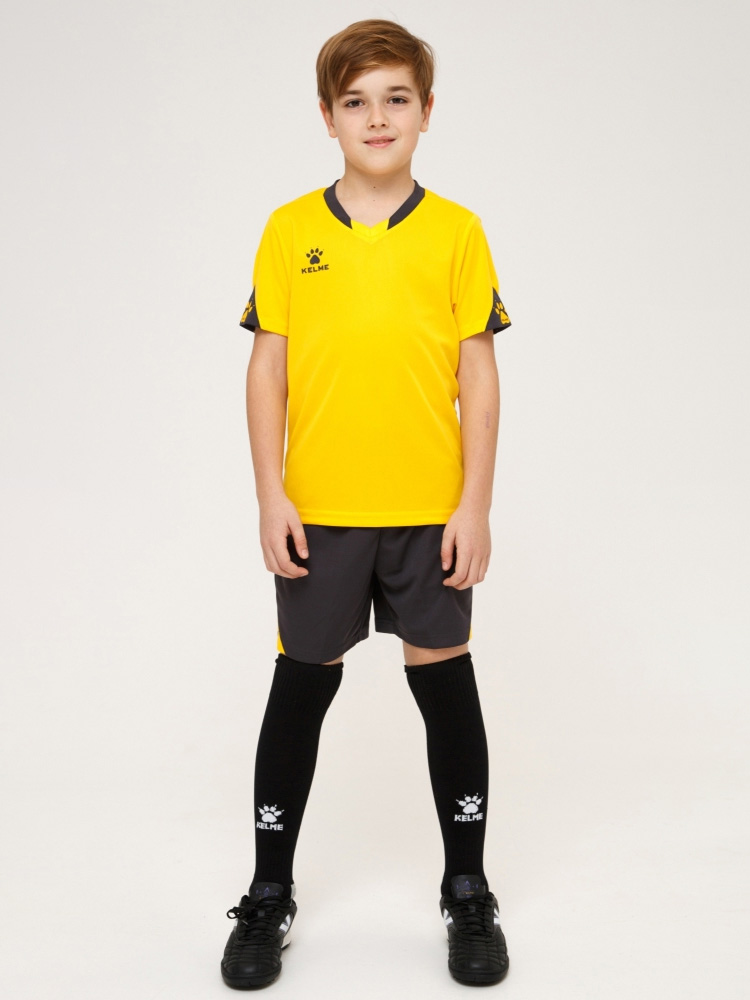 Детская футбольная форма KELME Short Sleeve Football Uniform (Yellow/Black)