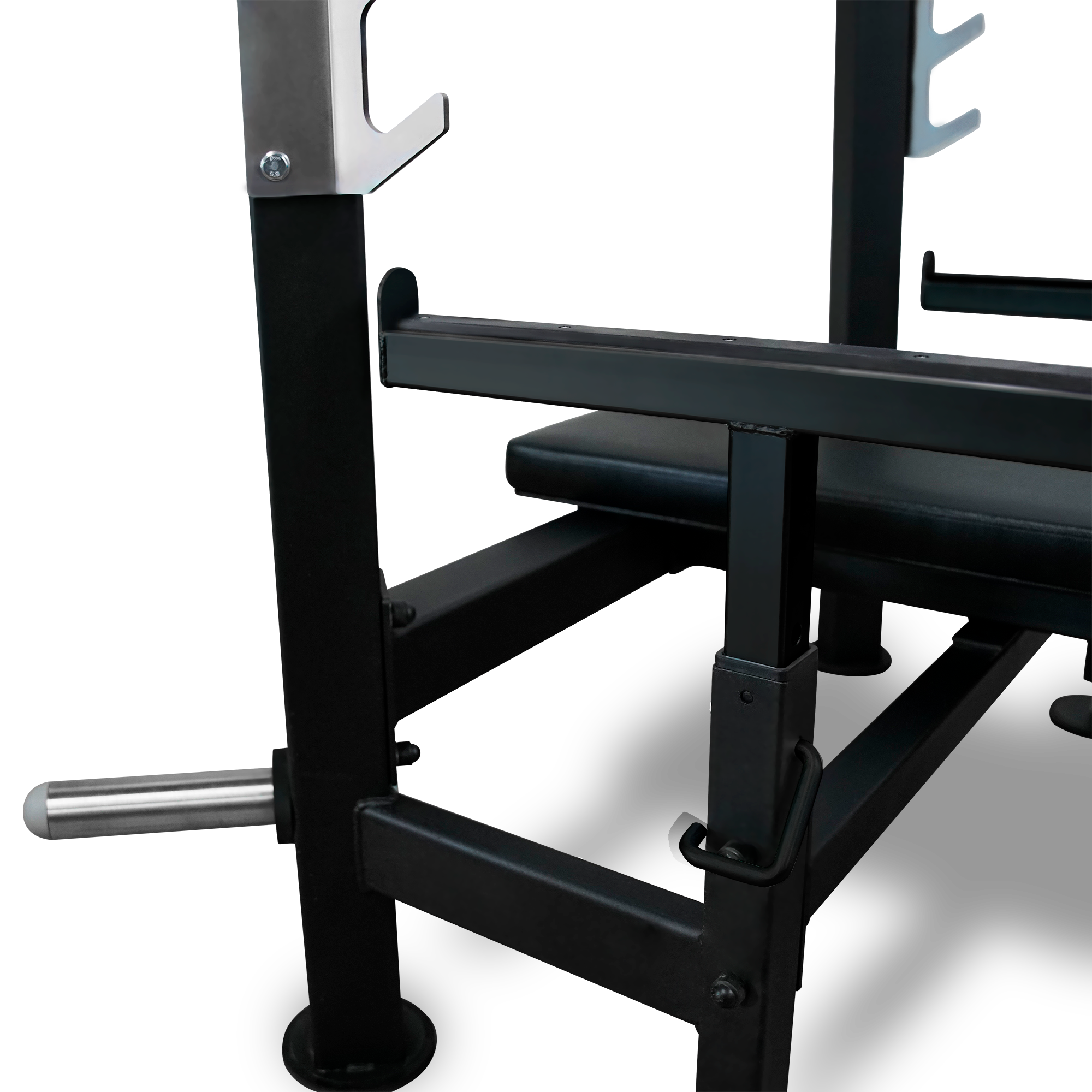 Скамья для жима лёжа со страховочными упорами BRONZE GYM PARTNER ML-902