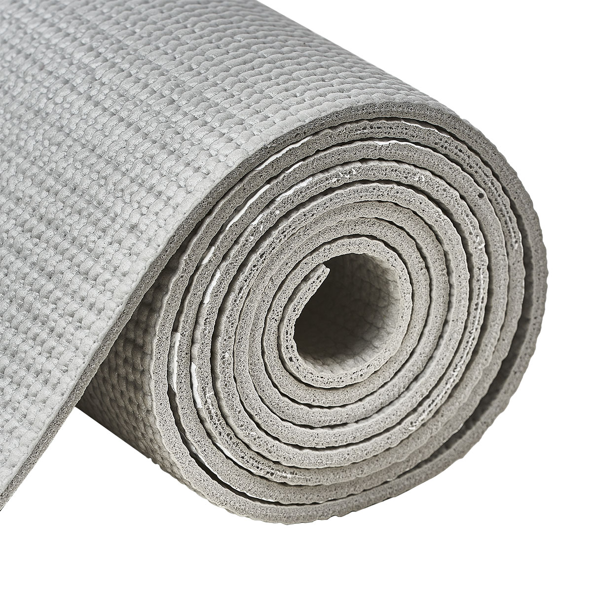 Коврик для йоги TORRES Relax 4, YL12224G, PVC 4 мм, нескользящее покрытие, серый