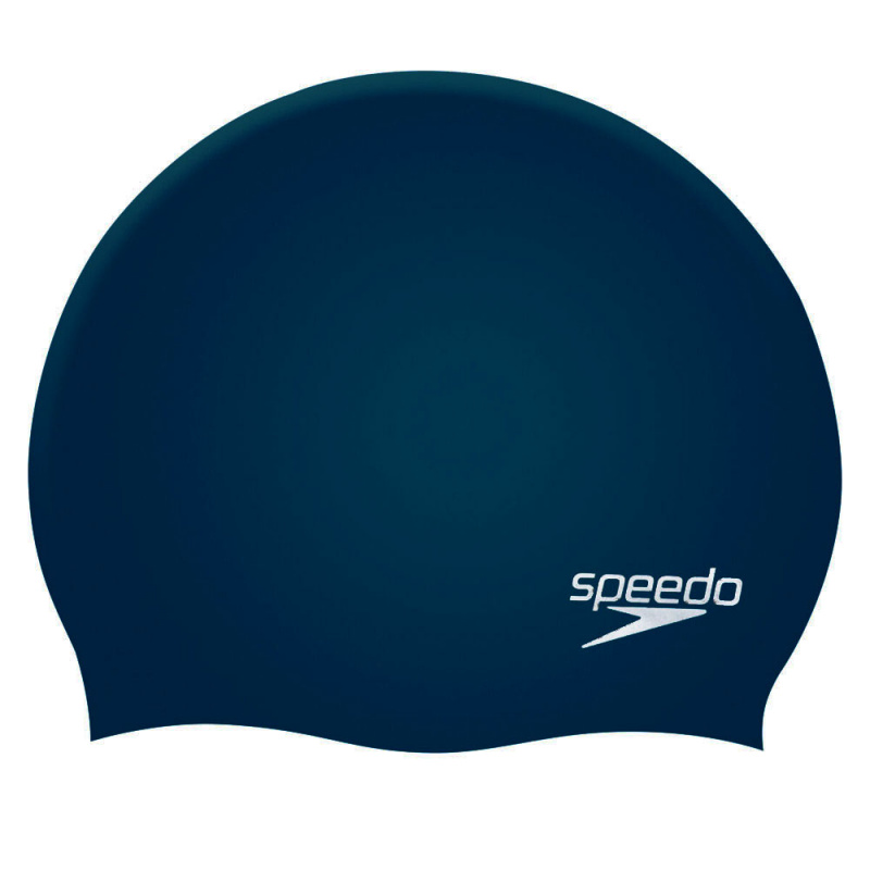 Шапочка для плав. SPEEDO Plain Flat Silicone Cap, 8-709910011, ТЕМНО-СИНИЙ, силикон