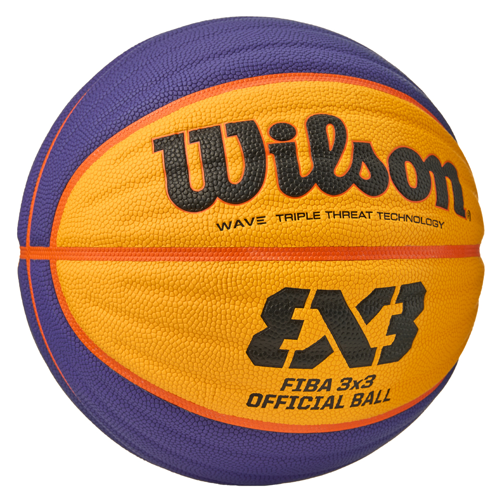 Мяч баск. WILSON FIBA3x3 Official, WTB0533XB, р.6, FIBA Appr., синт. PU, бутил. кам, желто-синий