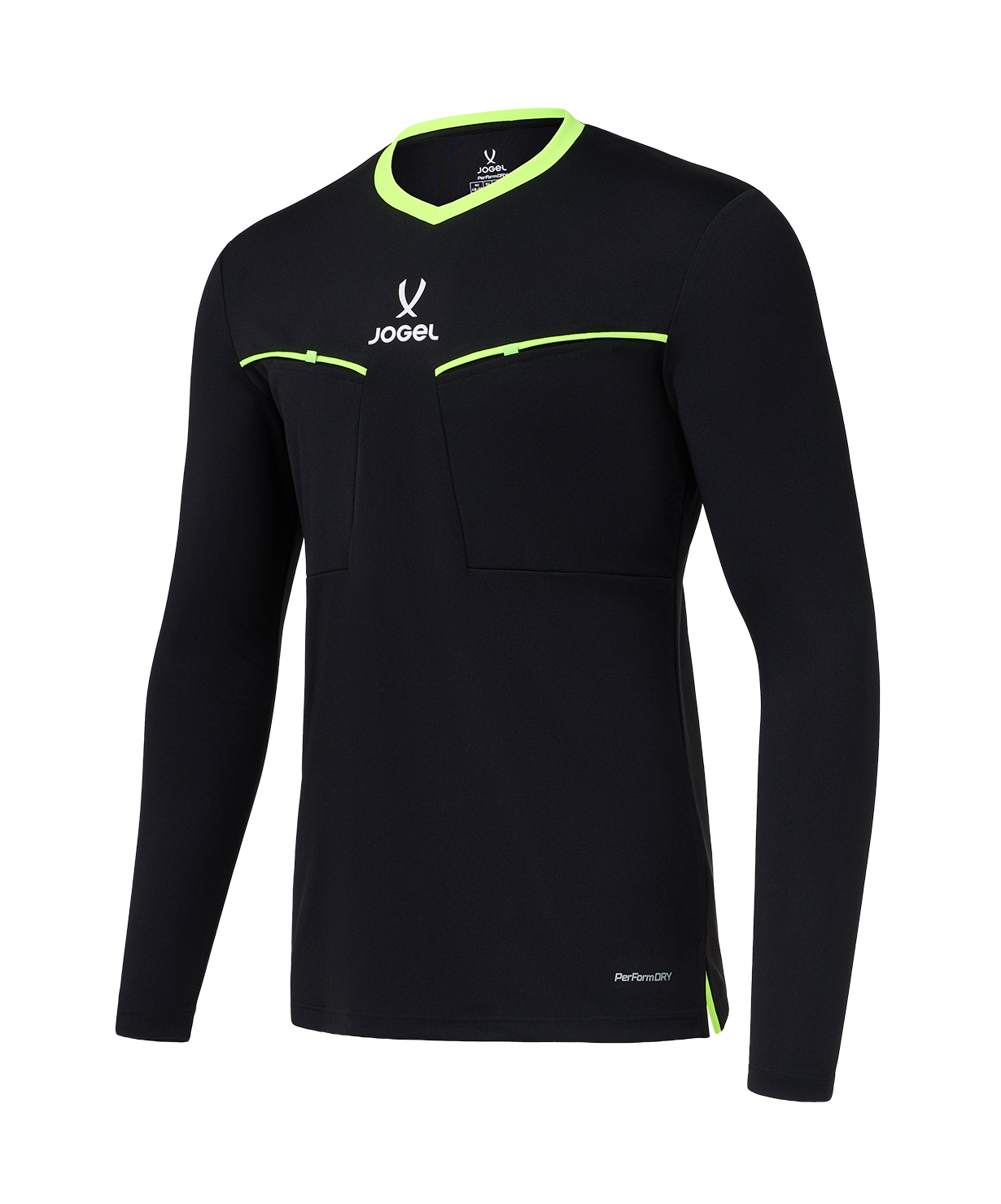 Лонгслив судейский JOGEL DIVISION PerFormDRY Referee LS Tee 2.0, черный, размер L