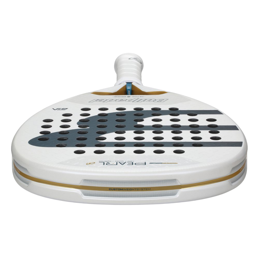 Ракетка для падела BULLPADEL Pearl 26, 493804, для профессионалов, карбон, бело-серый