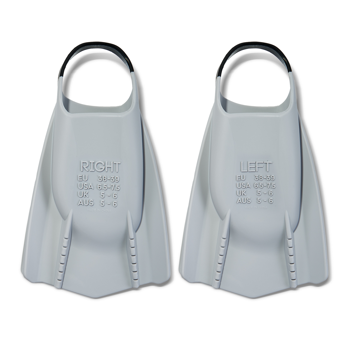 Ласты для бассейна профессиональные TORRES F03, SWF032401GR, р.EU 38-39 (S), серо-черный