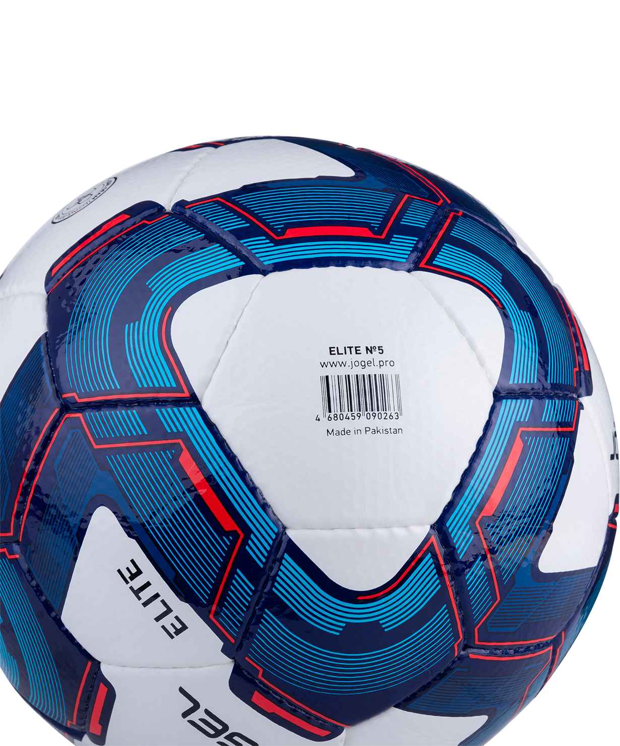 Мяч футбольный JOGEL Elite №5, белый/синий/красный, размер 5