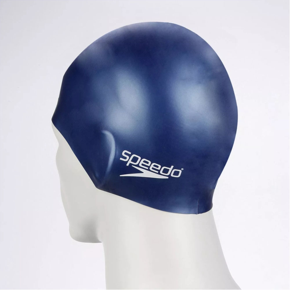 Шапочка для плав. SPEEDO Plain Flat Silicone Cap, 8-709910011, ТЕМНО-СИНИЙ, силикон
