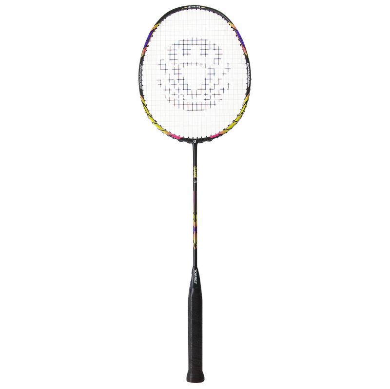 Ракетка бадм. TORRES Game5, BD20511, для продв., стерж/обод из карбона, со струнами, жёлтый