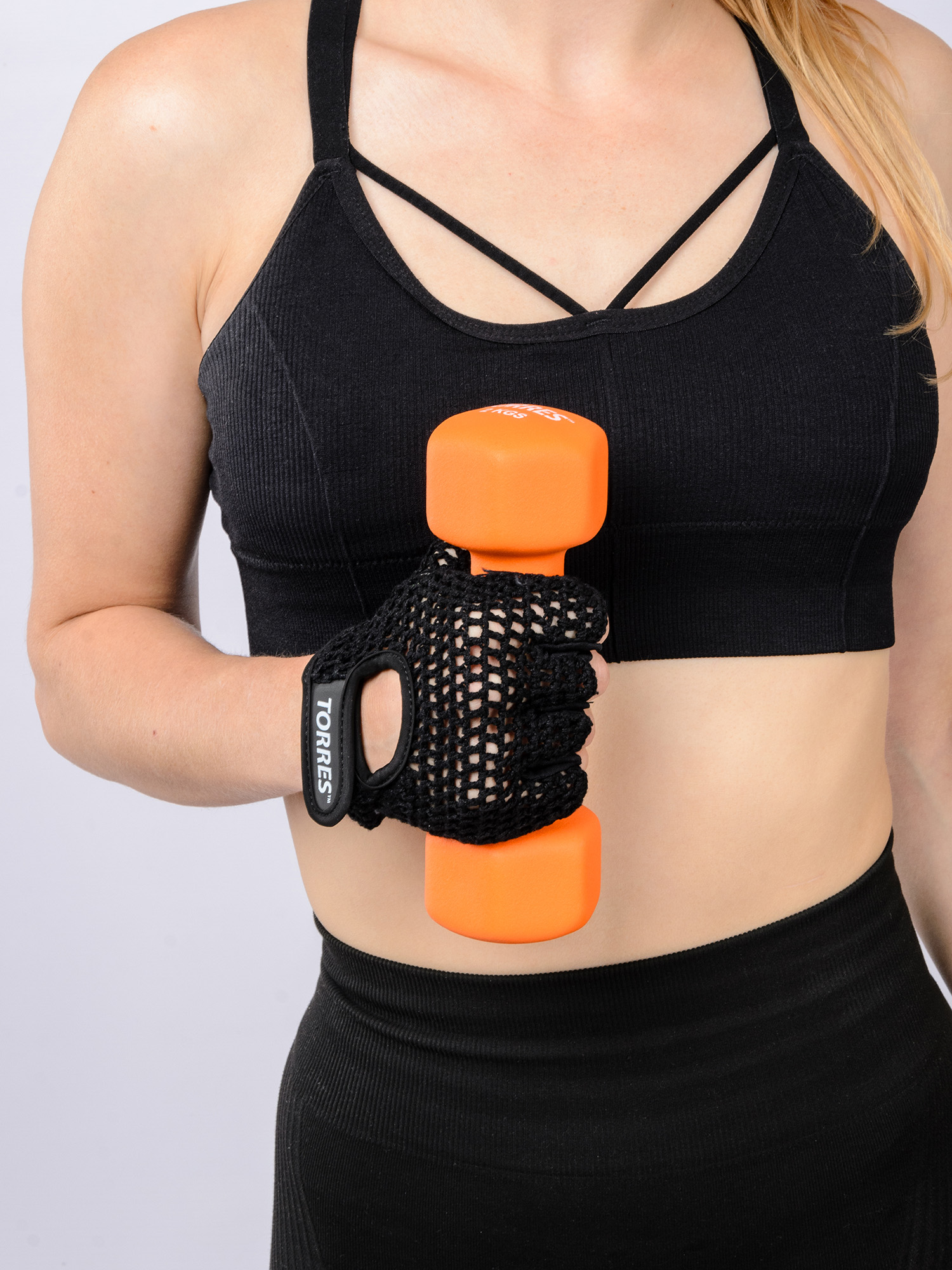 Перчатки для занятий спортом TORRES, PL6045XL, р.XL, хлопок, нат. замша, подбивка 6 мм,черн