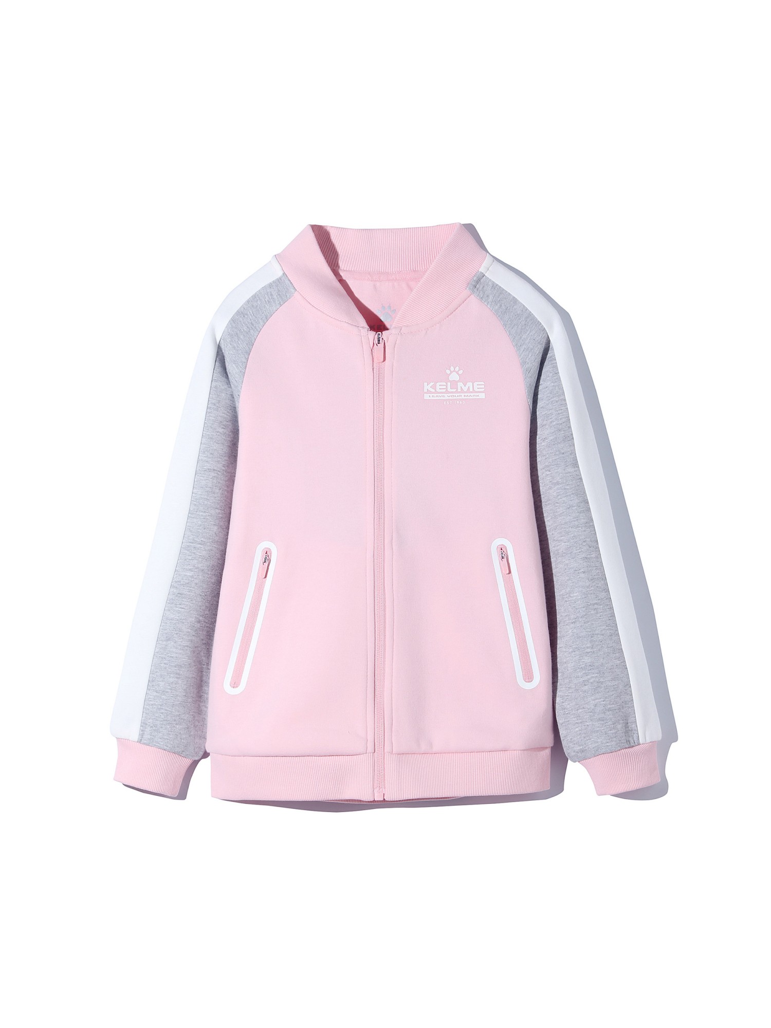 Детская олимпийка KELME Cardigan Sweater For Girls (Pink/Grey)