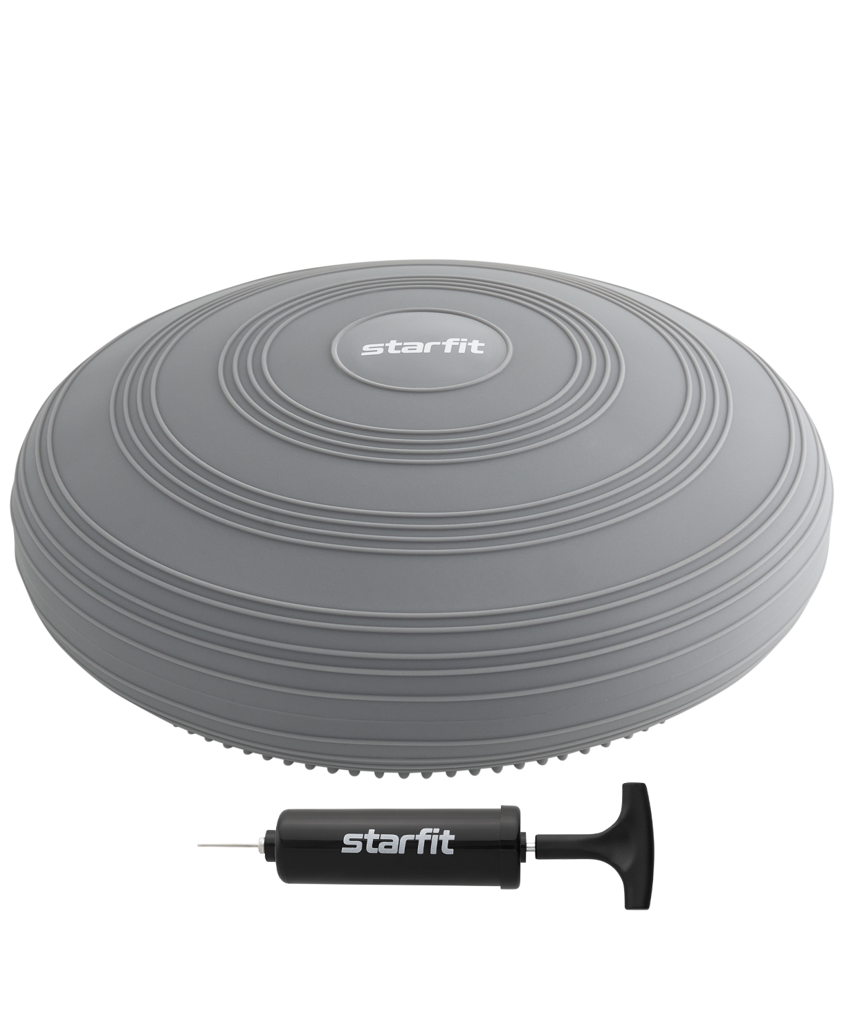 БЕЗ УПАКОВКИ Диск балансировочный STARFIT BP-105, с насосом, серый