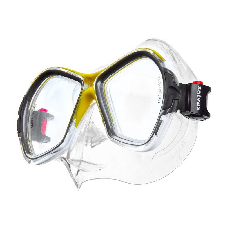 Маска для плав. Salvas Phoenix Mask, CA520S2GYSTH,зак.стекло, силикон, р.Senior, сереб/жёлт