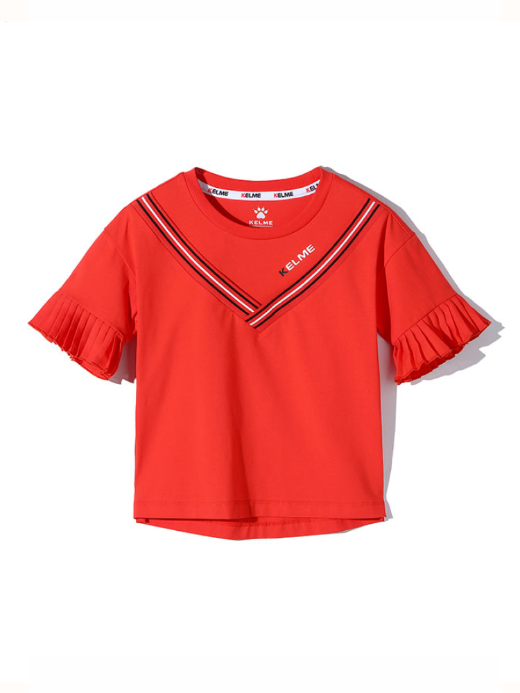 Детская футболка KELME Girls Short Sleeve T-Shirt Red