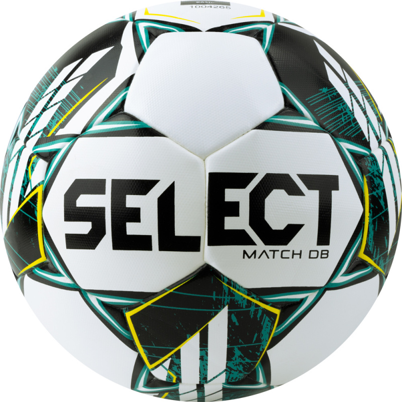 Мяч футб. SELECT Match DВ V23, 0575360004,р.5, FIFA Basic, 32п, ПУ, гибр.сш., бело-зелено-черн