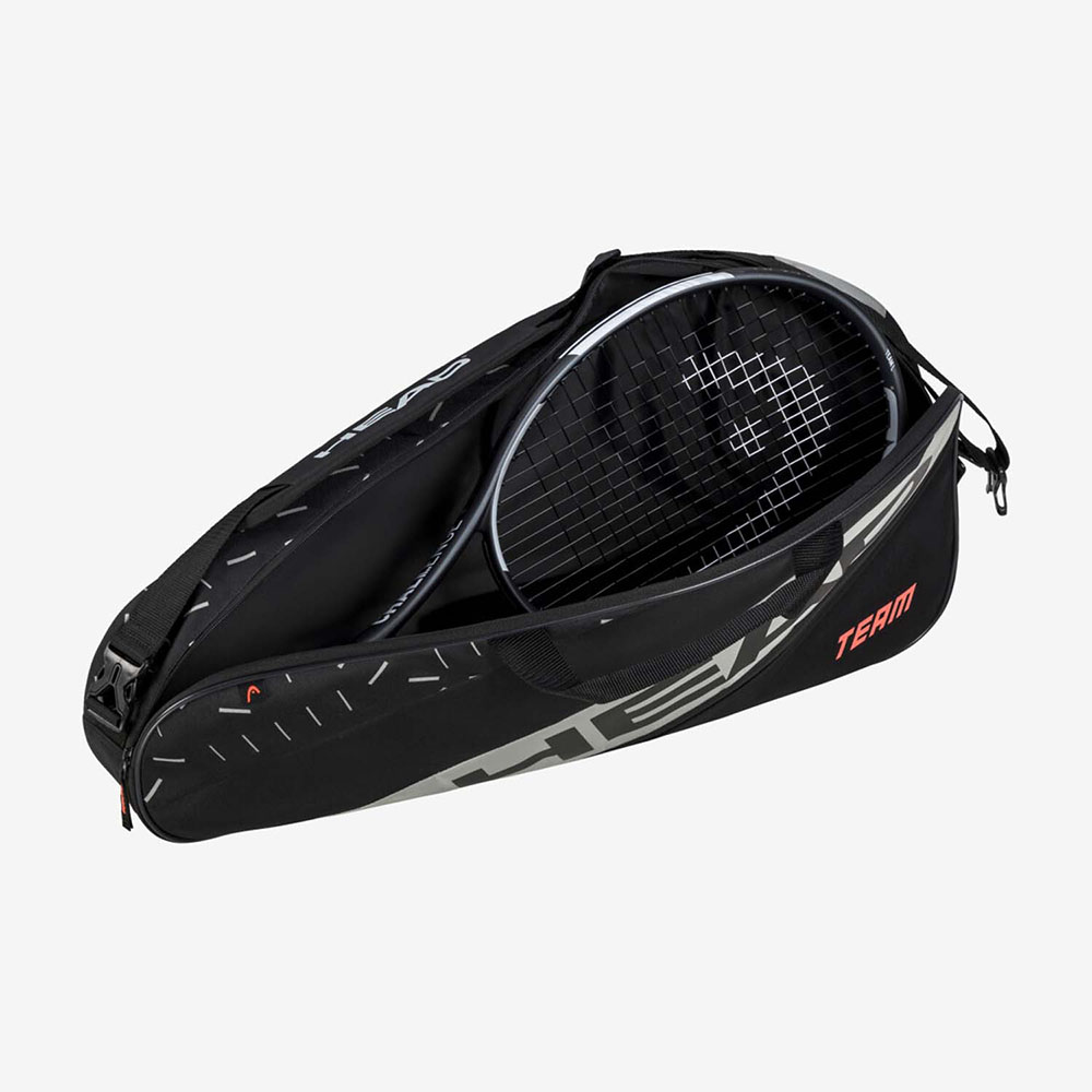 Сумка-чехол HEAD Team Racquet Bag S, 262234-BKCC, с карманом, на 3 тен.ракетки, черный